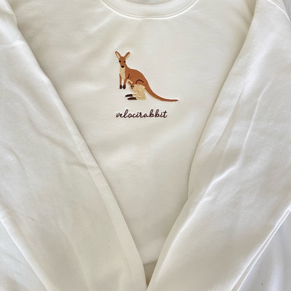 Velocirabbit (kangaroo) Embroidered Sweatshirt - Picture 3 of 3